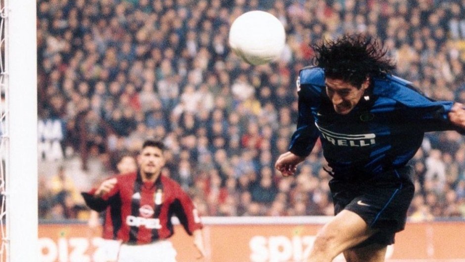 Iván Zamorano marcó 26 goles por Serie A con la camiseta del Inter de Milán (Foto: Archivo)